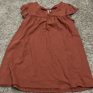 ASOS Orange/Red Mini Peplum Dress